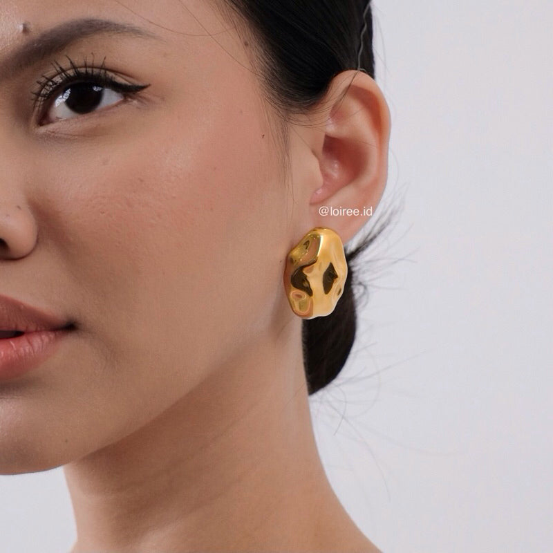 ROCKY Irregular Statement Earrings - Gold Plated