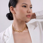 FIGARO Golden Chain Necklace Bracelet - Gold Plated