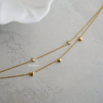 MICAH Double Layer Heart Bracelet - Gold Plated