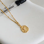 ROSE MEDALLION Chain Necklace - Gold Plated