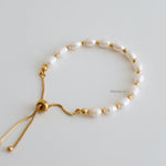 PERLA Bracelet | Everyday - Gold Plated Freshwater Pearls Adjustable