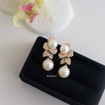 MACY | Wedding Collection - Zirconia Flower Dangle Earrings