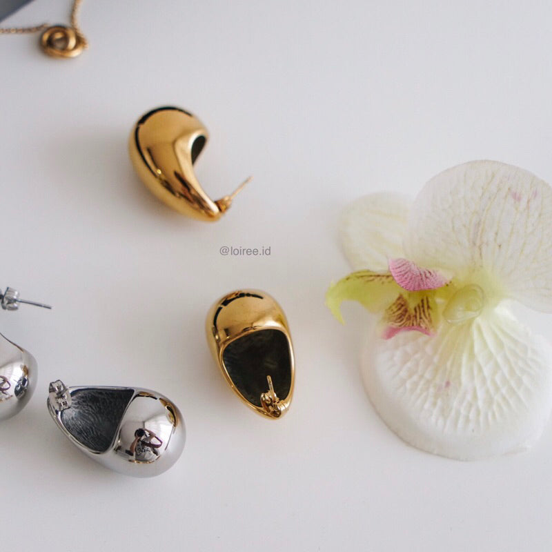 RICCI Chunky Droplet Earrings - Gold Plated