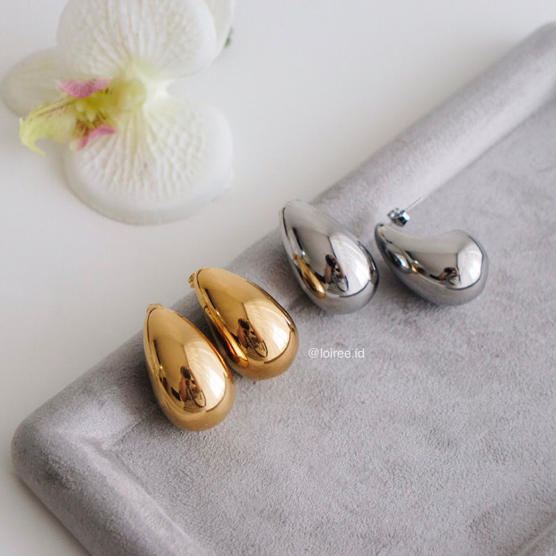 RICCI Chunky Droplet Earrings - Gold Plated
