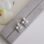 PAIGE | Wedding Collection - Zirconia Pearl Stud Earrings