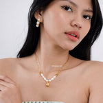 HARU | Lunar - Gold Plated Pearl Chain Necklace