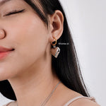 LIEV | Valentine - Gold Plated Heart Dangling Earrings