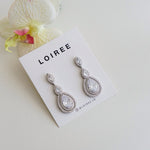 MIRAE | Wedding - Zirconia Teardrop Earrings