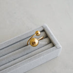 OWEN Adjustable Ball Ring - Gold Plated