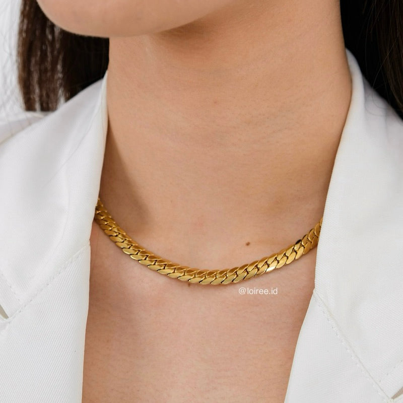 GAVIN 6mm Curb Chain Necklace - Gold Plated