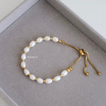PERLA Bracelet | Everyday - Gold Plated Freshwater Pearls Adjustable