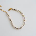 AURUM Bracelet | Everyday - Gold Plated Oval Cut Zirconia