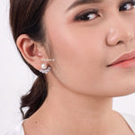 DASHA | Wedding - Zirconia Pearl Earrings