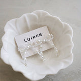 JANE Bow Pearl Earrings - Ribbon Coquette
