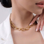 FIGARO Golden Chain Necklace Bracelet - Gold Plated