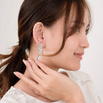NAYA | Wedding Collection - Zirconia Flower Dangle Earrings