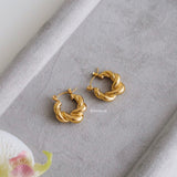 APOLLO | Everyday - Gold Plated Croissant Hoop Earrings