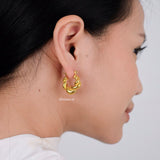 APOLLO | Everyday - Gold Plated Croissant Hoop Earrings
