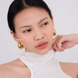 RICCI Chunky Droplet Earrings - Gold Plated