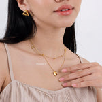 AMIA | Valentine - Gold Plated Heart Double Layer Necklace