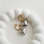 LIEV | Valentine - Gold Plated Heart Dangling Earrings