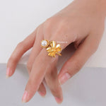EUNICE | Everyday - Gold Plated Flower Ring