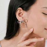 BRYNN Ribbon Bow Earrings - Gold Plated