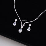 ELORA Zirconia Necklace Earrings Set - Wedding