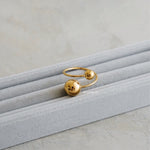 OWEN Adjustable Ball Ring - Gold Plated