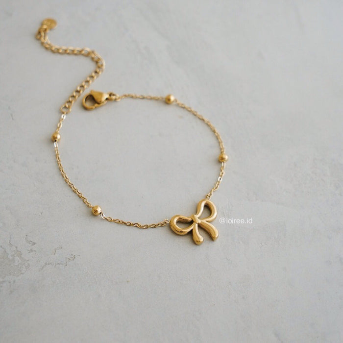 AUBREE Bow Bracelet - Gold Plated