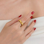 MOM Statement Ring - Gold Plated