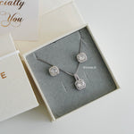 Wedding Necklace & Earrings Set - Zirconia Jewelry Set / Set Kalung Anting / Set Perhiasan Wanita