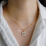 EVIL EYE Pendant Chain Necklace - Gold Plated