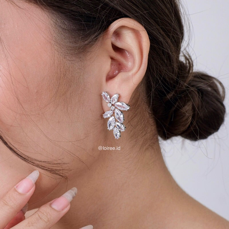 LARISSA Zirconia Stud Earrings - Wedding