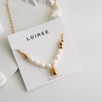 HARU | Lunar - Gold Plated Pearl Chain Necklace