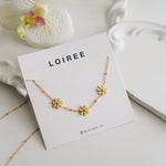 JIA | Lunar - Gold Plated Flower Chain Necklace