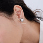 DAIVA | Raya - Zirconia Pearl Earrings
