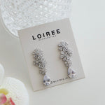 NAYA | Wedding Collection - Zirconia Flower Dangle Earrings