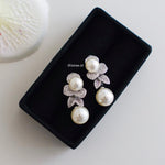 MACY | Wedding Collection - Zirconia Flower Dangle Earrings