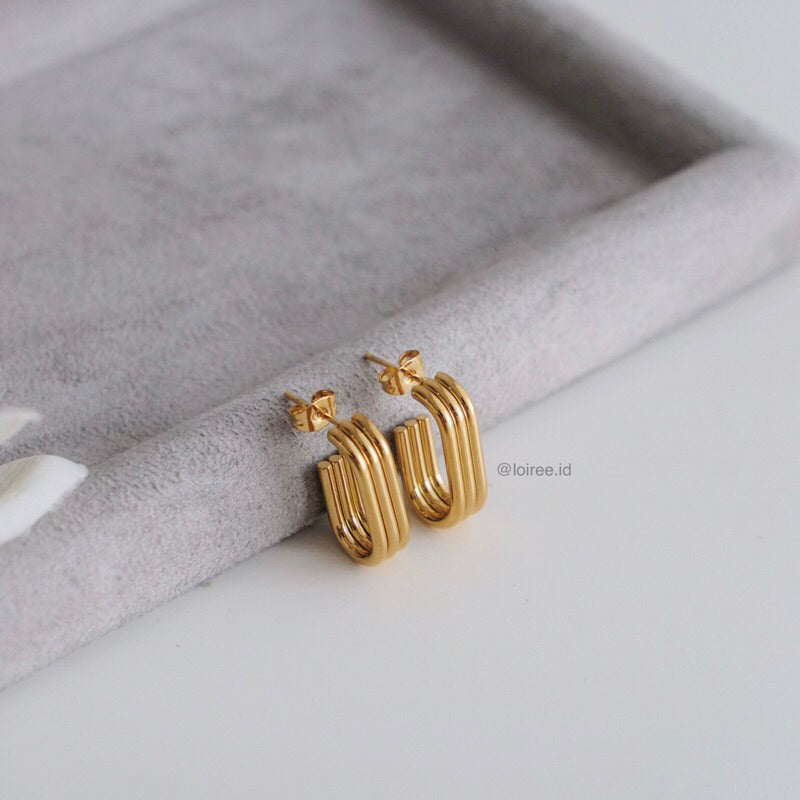 BENNET Stud Earrings - Gold Plated
