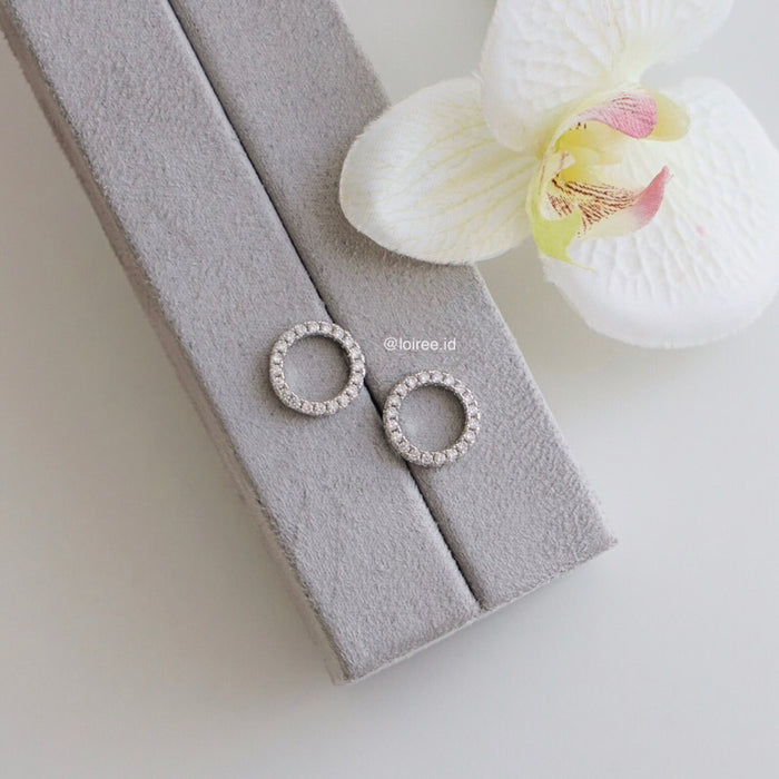MONA Zirconia Round Stud Earrings