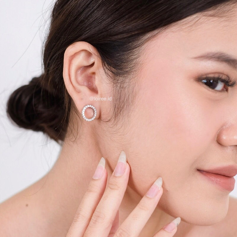 MONA Zirconia Round Stud Earrings