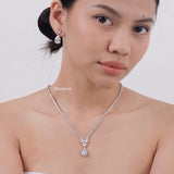 ELORA Zirconia Necklace Earrings Set - Wedding