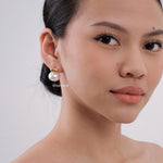MERYL Pearl Stud Earrings - Gold Plated