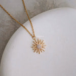 GOLDEN SUN Pendant Chain Necklace - Gold Plated