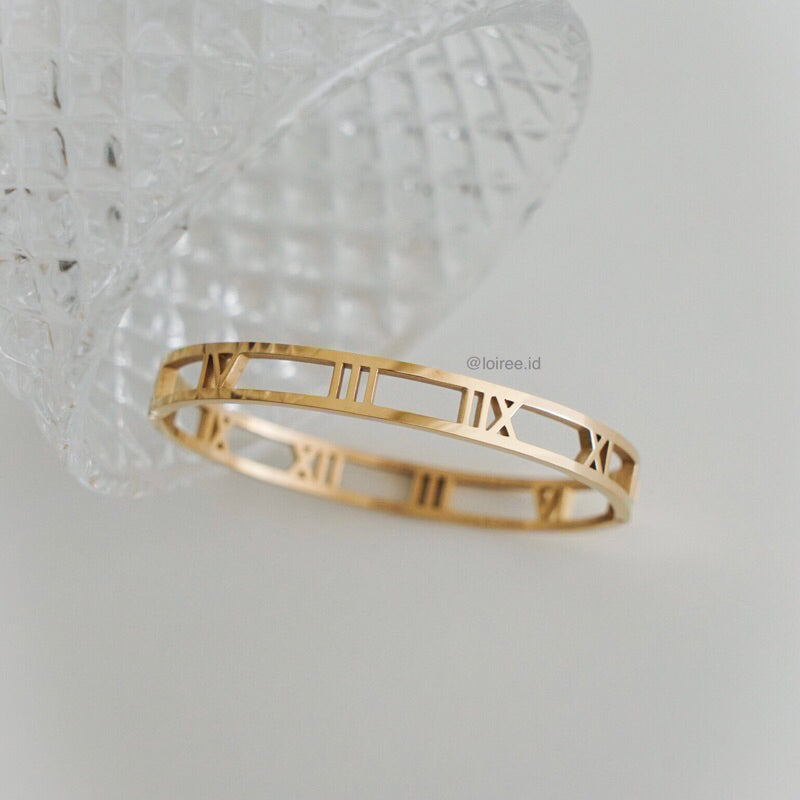 PANAMA Bangle - Gold Plated Bangle Bracelet - Gelang Wanita