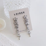 KHLOE Zirconia Long Dangle Earrings - Wedding