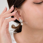 MACY | Wedding Collection - Zirconia Flower Dangle Earrings