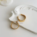 REN | Lunar - Gold Plated Hoop Earrings