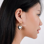 LIEV | Valentine - Gold Plated Heart Dangling Earrings